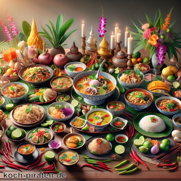 Typisch thailändisches Essen - traditionelle thailändische Gerichte