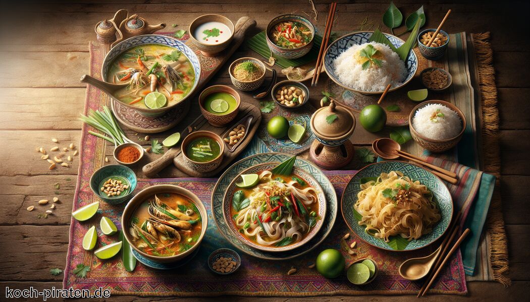 Massaman Curry: Milder Curry mit Kartoffeln und Erdnüssen - Typisch thailändisches Essen - traditionelle thailändische Gerichte