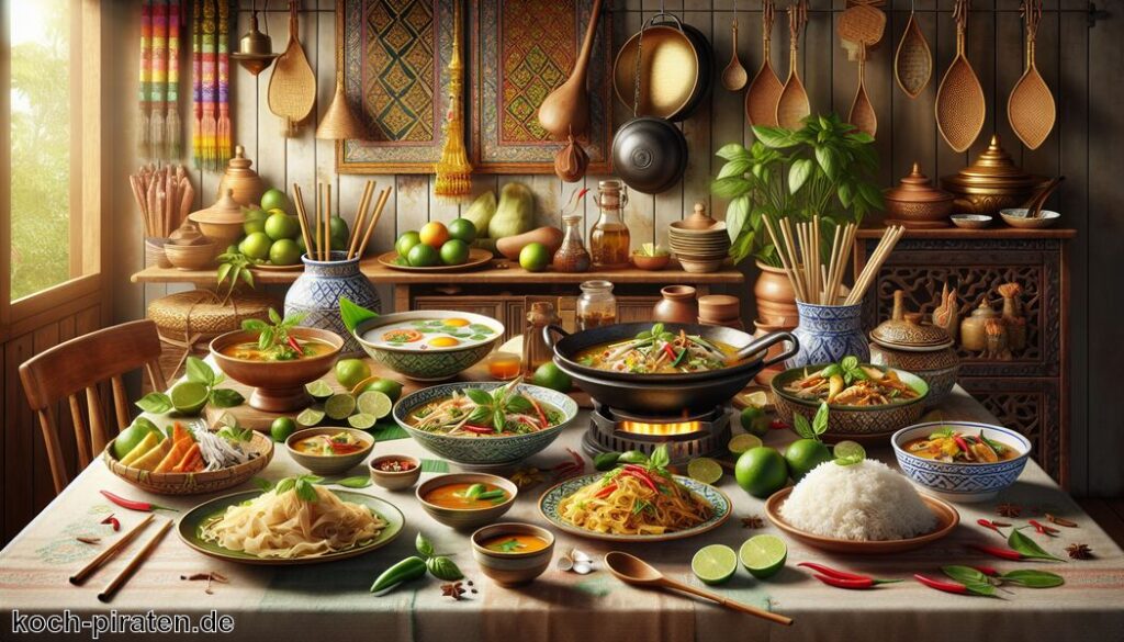 Typisch thailändisches Essen - traditionelle thailändische Gerichte